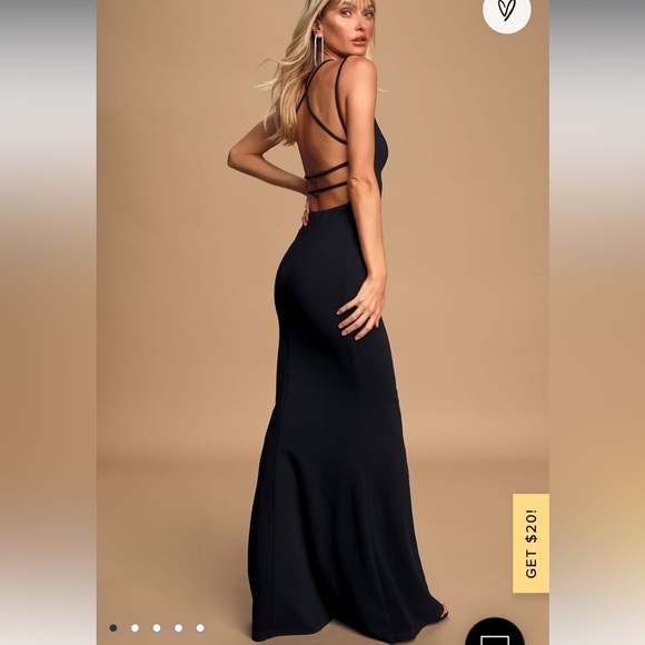 Never worn black gown from lulus. Can’t return so selling - Picture 1 of 7